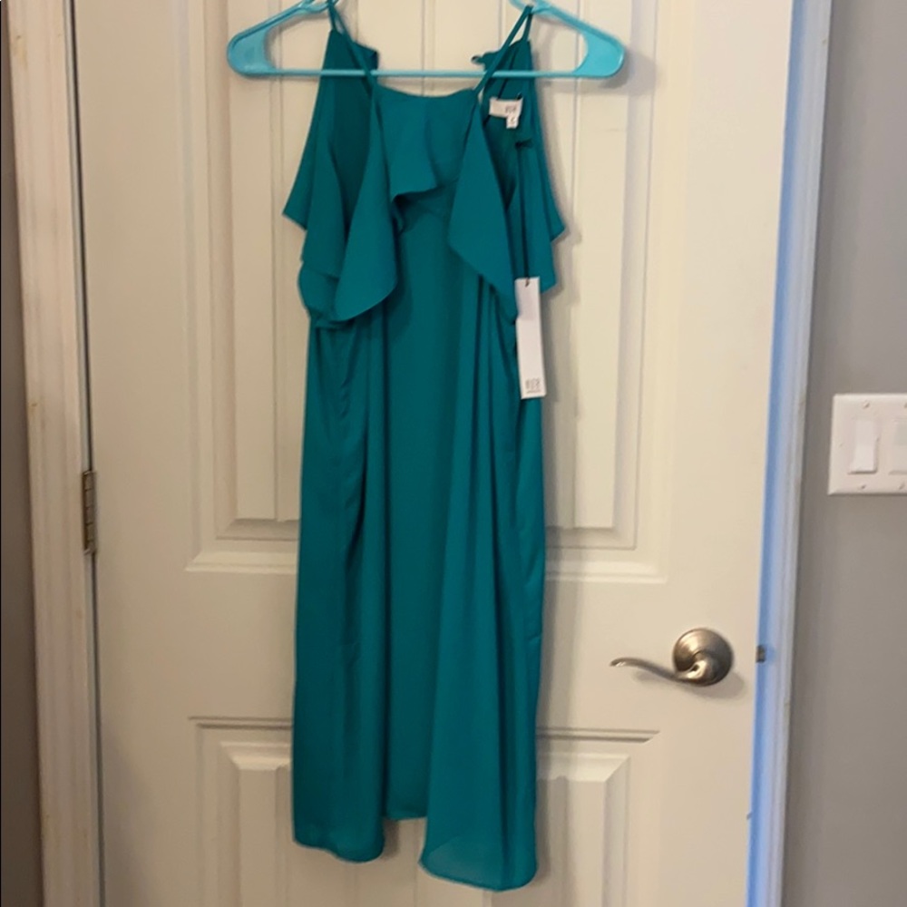 Teal blue a line summer dress
